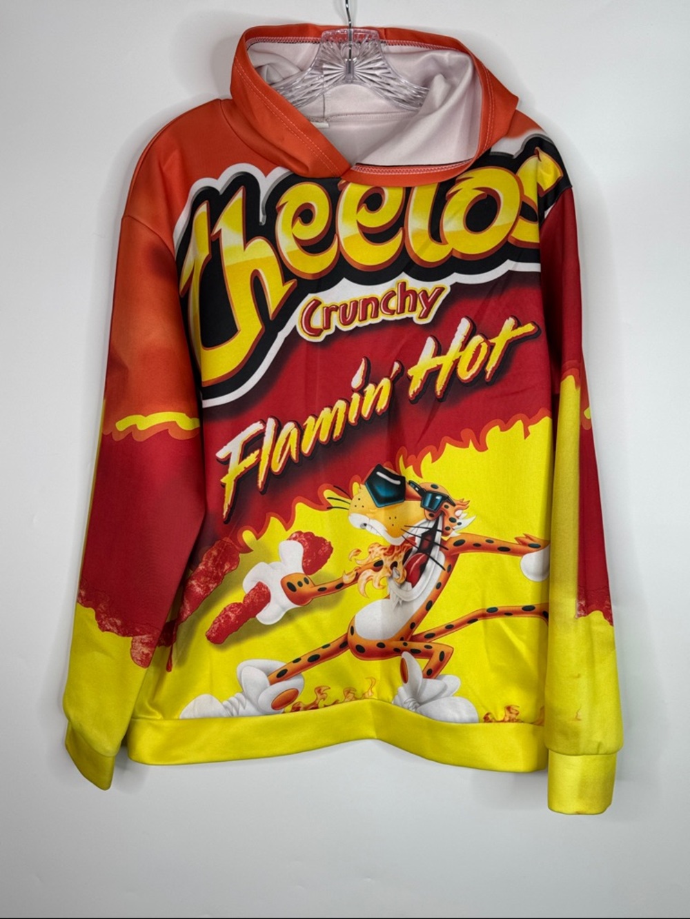Cheetos Crunchy Flamin' Hot Hooded Sweatshirt Size Medium